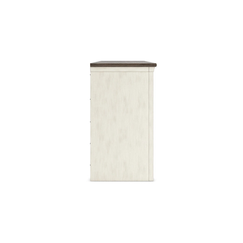 Meuble TV Signature Design by Ashley Bolanburg blanc/gris 73 pour téléviseurs jusqu'à 83 po - 72,5 L x 20,25 P x 36,13 H