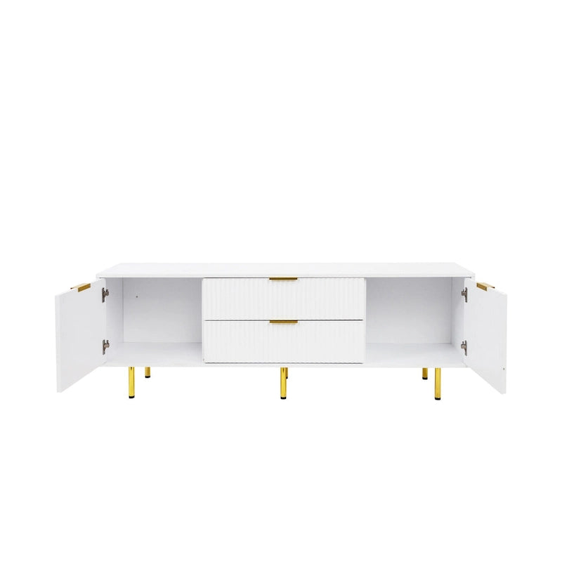 Meuble TV moderne blanc chaud, pour Salon Chambre