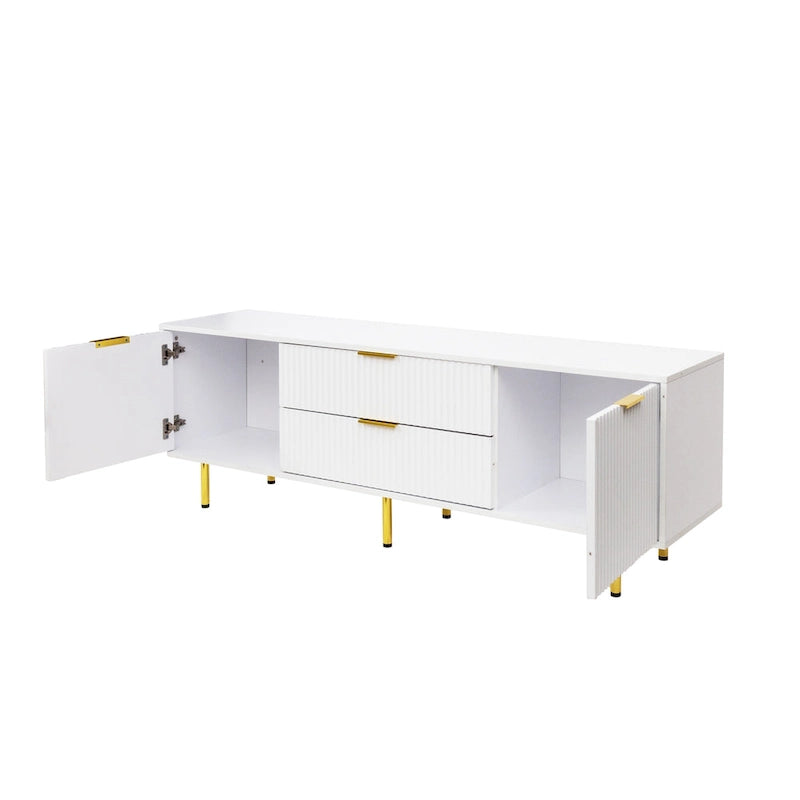 Meuble TV moderne blanc chaud, pour Salon Chambre