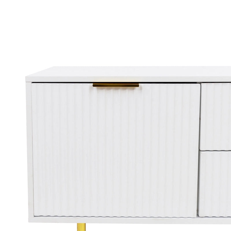 Meuble TV moderne blanc chaud, pour Salon Chambre