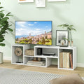 Costway Lot de 2 supports TV réglables avec cubes de rangement pour téléviseurs jusqu'à 55 pouces - Voir détails