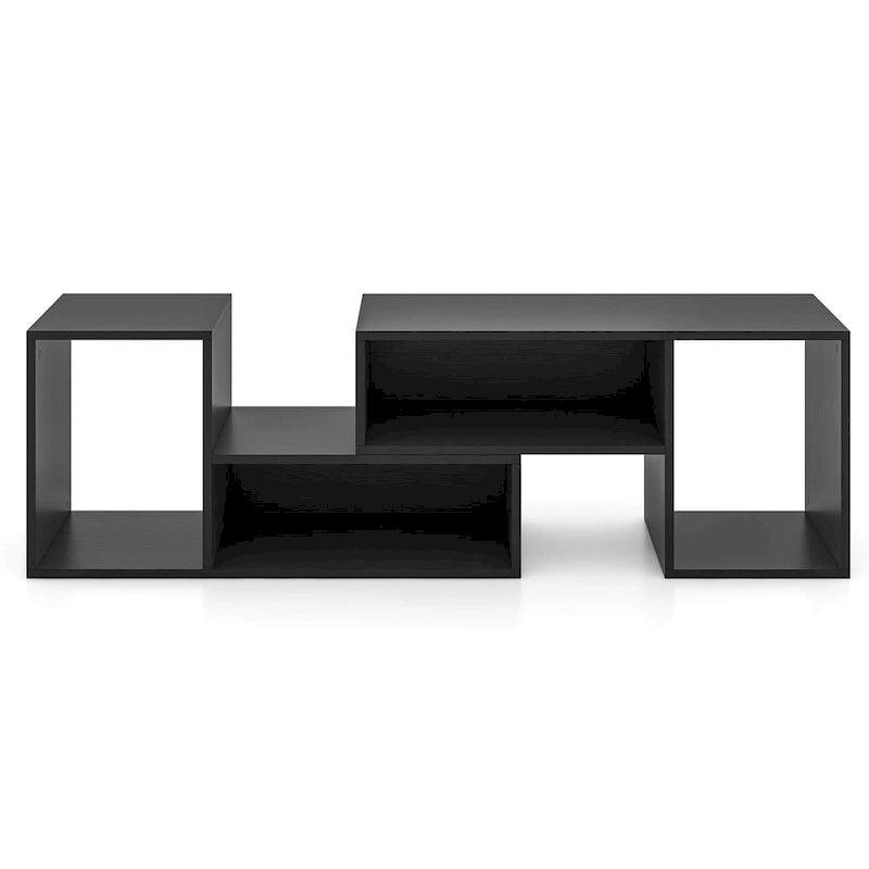 Costway Lot de 2 supports TV réglables avec cubes de rangement pour téléviseurs jusqu'à 55 pouces - Voir détails