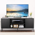 Meuble TV moderne du milieu du siècle pour téléviseur de 65 pouces, centre de divertissement avec rangement - 55 pouces
