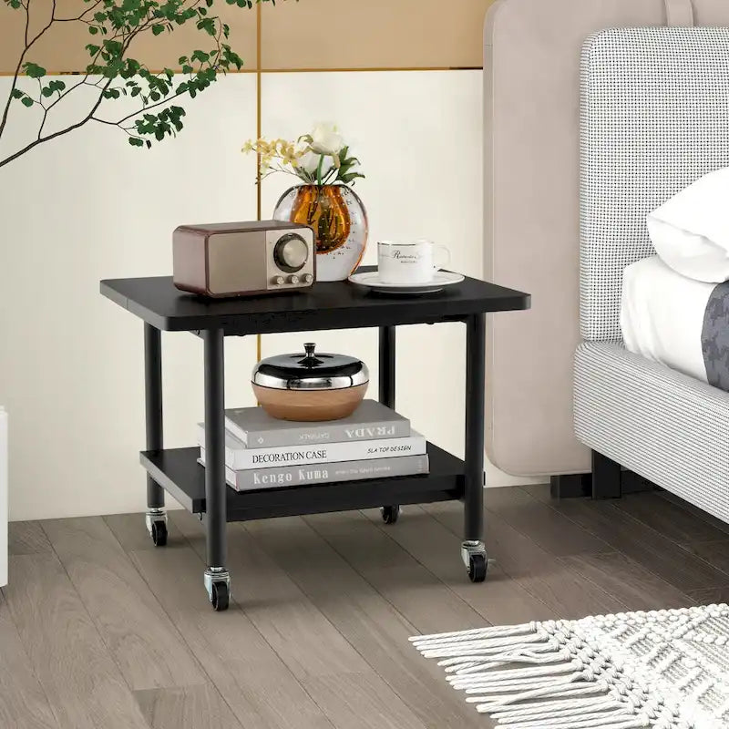 Meuble d'imprimante avec rangement sous le bureau, table d'imprimante avec 4 roulettes - Voir les détails