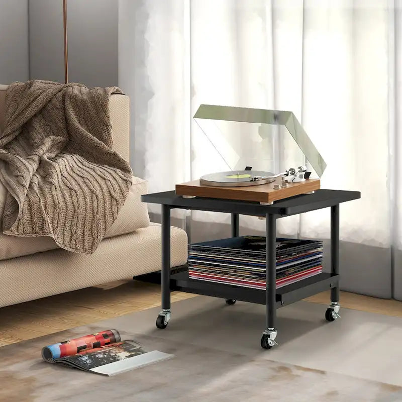 Meuble d'imprimante avec rangement sous le bureau, table d'imprimante avec 4 roulettes - Voir les détails