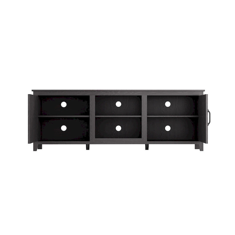 Meuble TV industriel avec 2 armoires de rangement et 4 étagères pour salons, chambres et salles de jeux