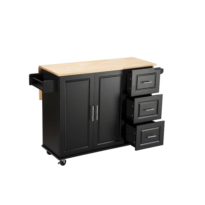 Îlot de cuisine et chariot de cuisine (sans tabouret)