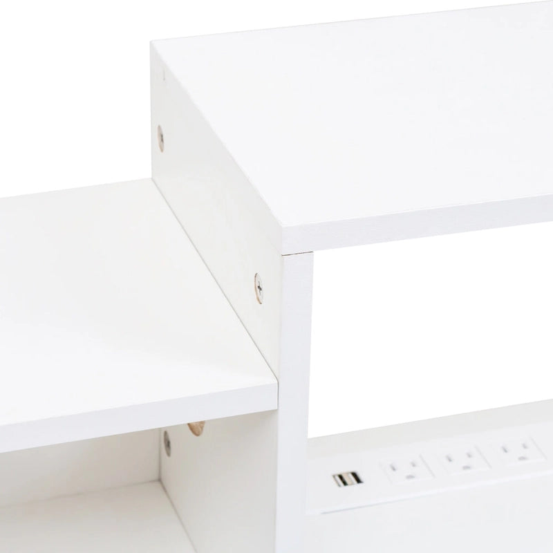 Meuble TV flottant moderne avec 3 étagères et LED 20 couleurs pour home cinéma et bureau muraux