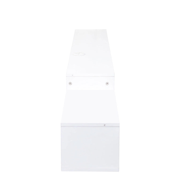 Meuble TV flottant moderne avec 3 étagères et LED 20 couleurs pour home cinéma et bureau muraux