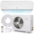 Climatiseur sans conduit bibloc ultra silencieux 42 dB | 12000 BTU 19 SEER avec pompe à chaleur | 3-en-1 : refroidissement, chauffage et déshumidification | Système de climatisation à onduleur 230 V blanc