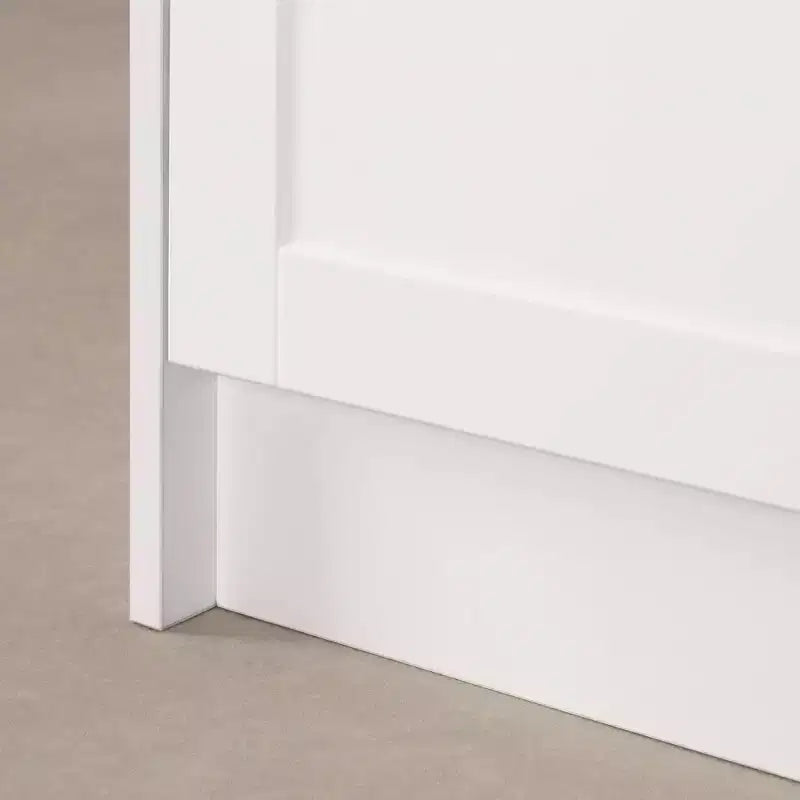 Îlot de cuisine 6 tiroirs – Style Ferme, Blanc et Érable Muscade, 120 cm L
