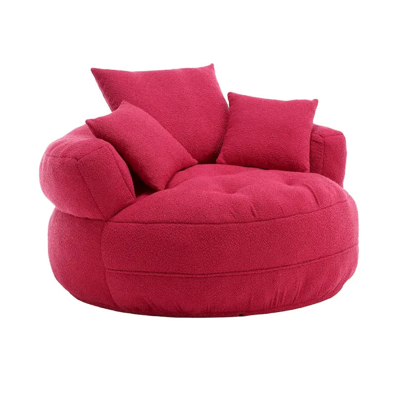 Fauteuil rond paresseux – Blanc/Bleu/Gris/Jaune/Orange/Rose fuchsia/Bleu marine/Vert, siège individuel et deux places