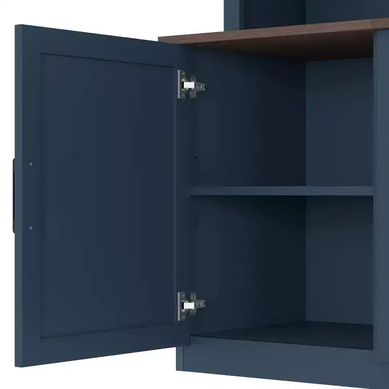 Meuble TV Moderne pour Téléviseur de 55 Pouces avec Station de Chargement, Console Multimédia avec Grands Placards de Rangement, Meuble TV pour Salon-Panipeachy