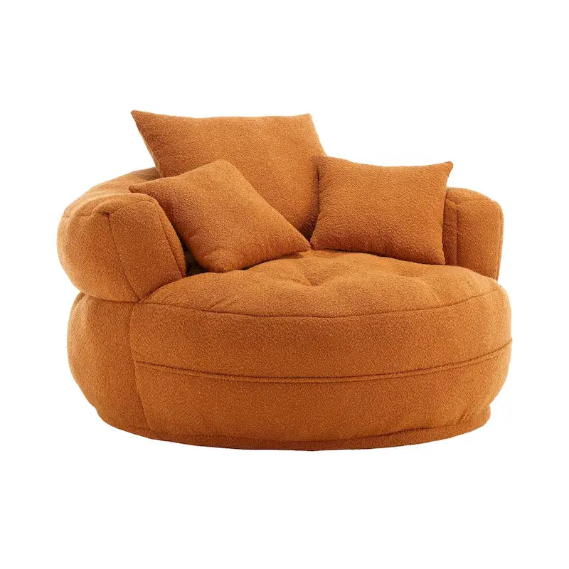 Fauteuil rond paresseux – Blanc/Bleu/Gris/Jaune/Orange/Rose fuchsia/Bleu marine/Vert, siège individuel et deux places