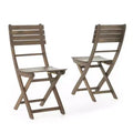 Positano Set of 2 Acacia Wood Foldable Dining Chairs - Christopher Knight Home