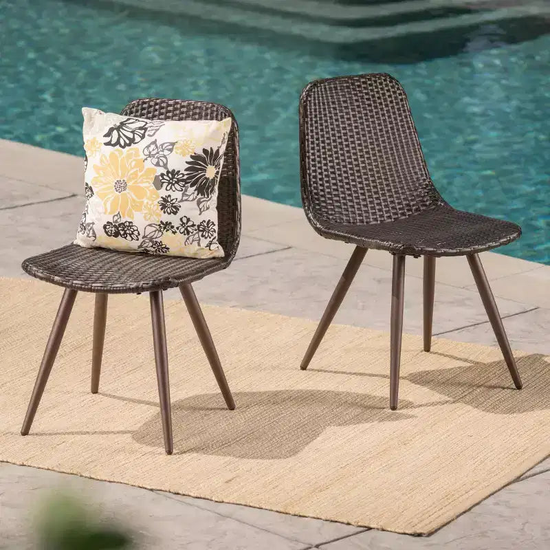 Gila 2pk Wicker Dining Chairs - Christopher Knight Home