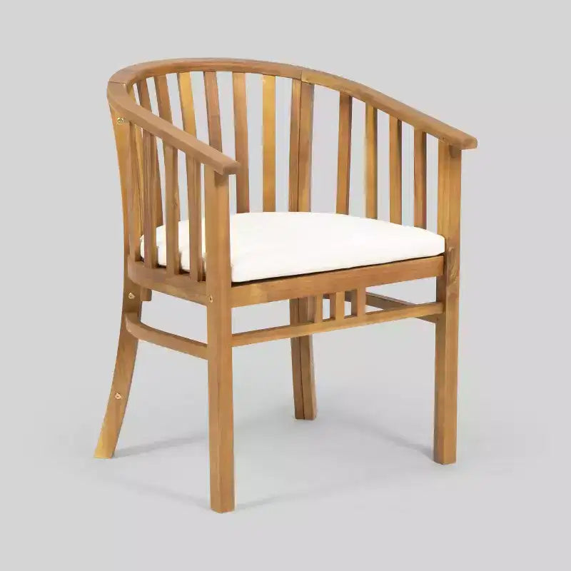 Lot de 2 chaises de salle à manger en bois Alondra pour patio - Christopher Knight Home