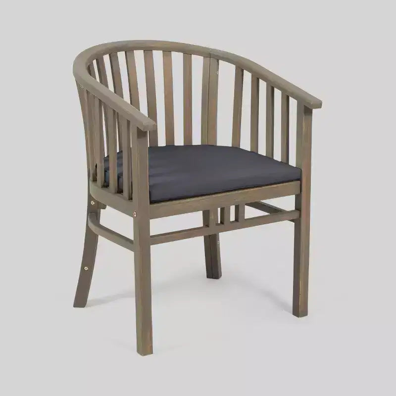 Lot de 2 chaises de salle à manger en bois Alondra pour patio - Christopher Knight Home