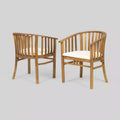 2pk Alondra Wooden Patio Dining Chairs - Christopher Knight Home