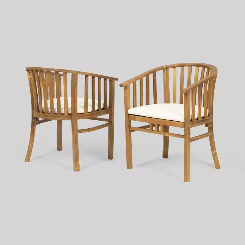 2pk Alondra Wooden Patio Dining Chairs - Christopher Knight Home