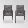 Deloris 2pk Aluminium Dining Chairs - Christopher Knight Home