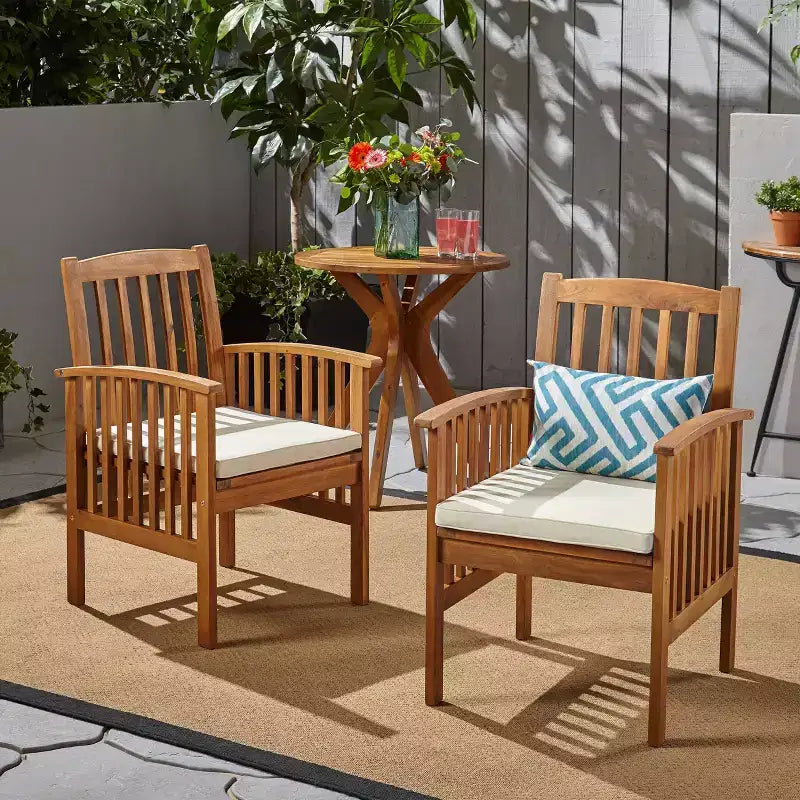 Lot de 2 chaises de salle à manger Casa en acacia – Christopher Knight Home