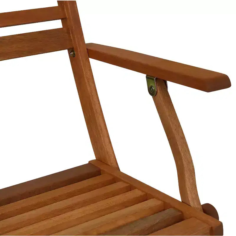 Fauteuils inclinables pliants d'extérieur en bois de méranti avec finition à l'huile de teck Sunnydaze - Marron - Lot de 2