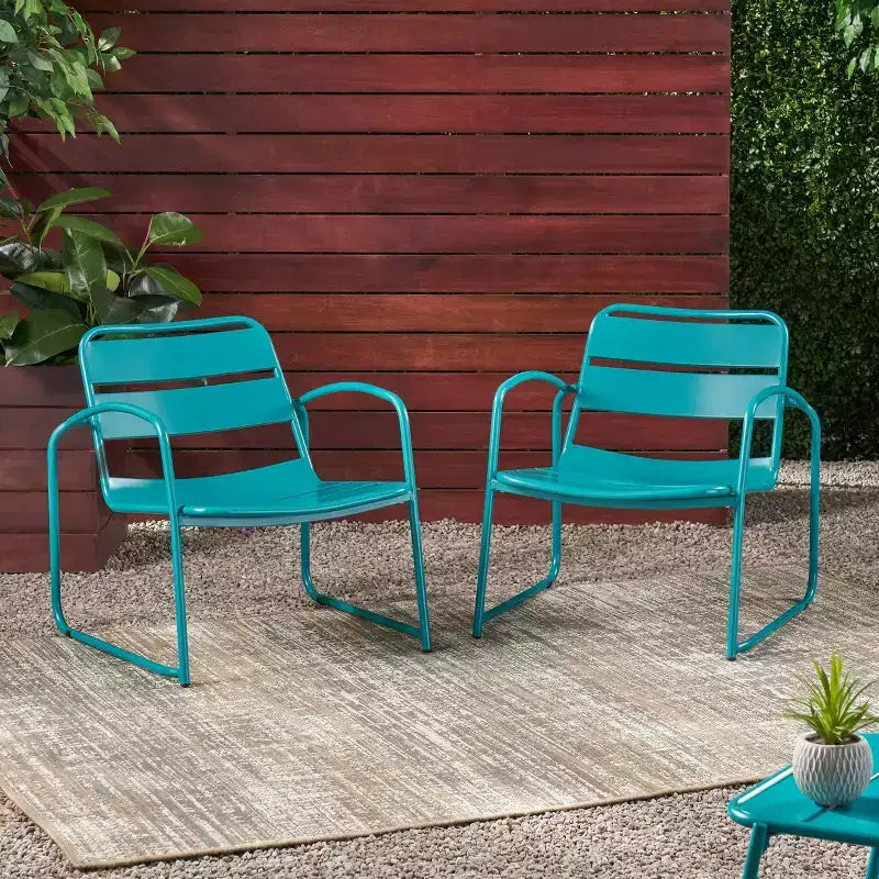 Cowan 2 PK Chaise de salle à manger en fer – Christopher Knight Home
