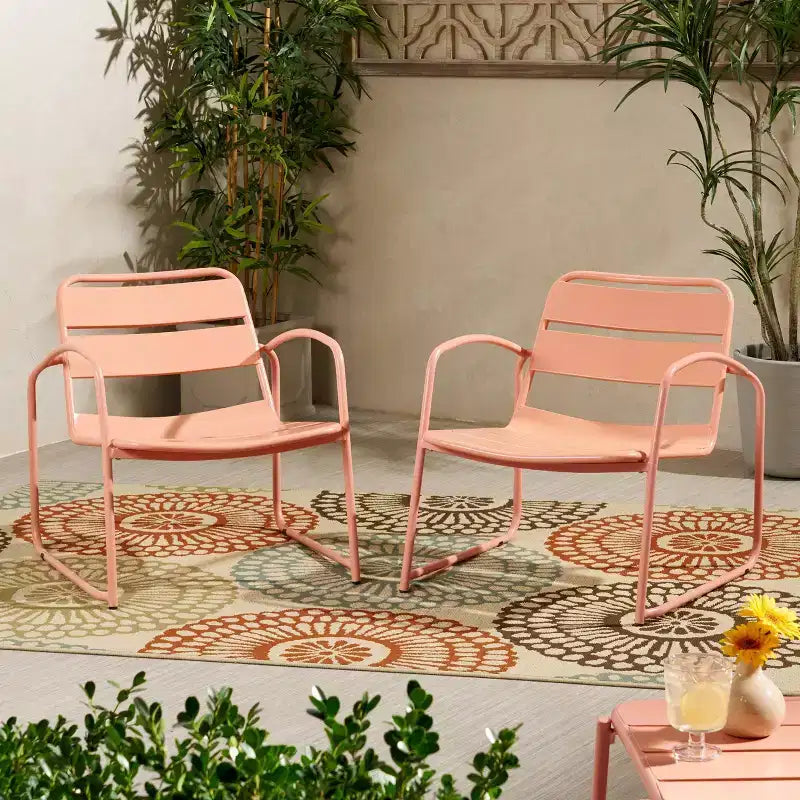 Cowan 2 PK Chaise de salle à manger en fer – Christopher Knight Home
