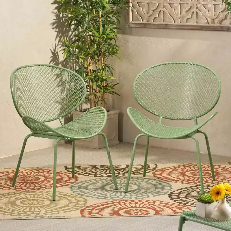 Chaise de salle à manger Elloree 2 places en fer - Christopher Knight Home