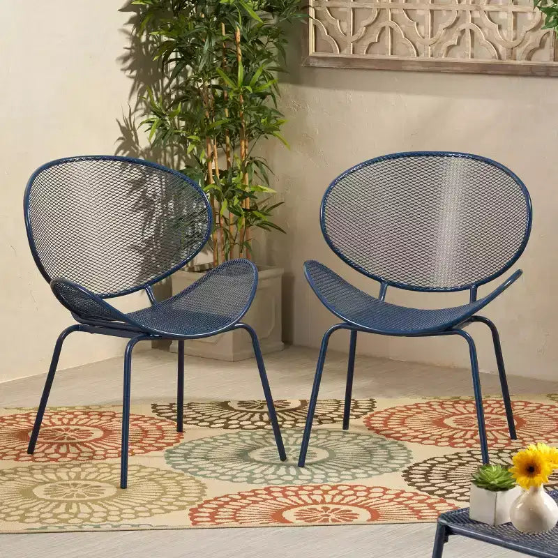 Chaise de salle à manger Elloree 2 places en fer - Christopher Knight Home