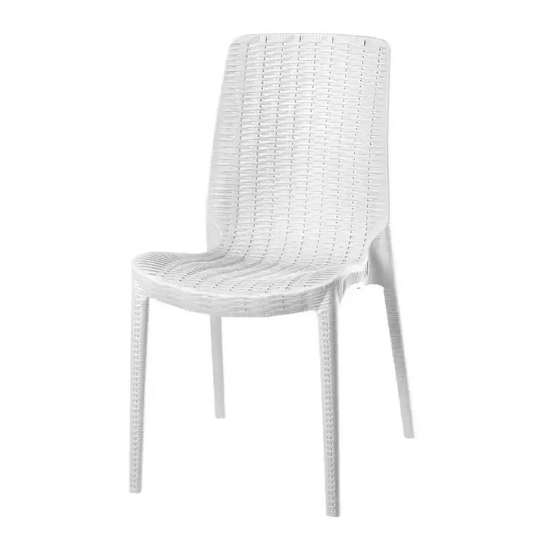 4 Chaises de salle à manger empilables en rotin Rue - Lagon