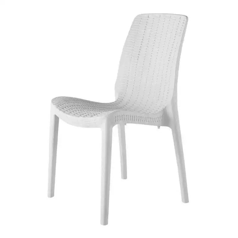 4 Chaises de salle à manger empilables en rotin Rue - Lagon