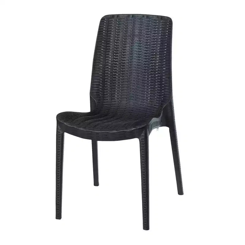 4 Chaises de salle à manger empilables en rotin Rue - Lagon