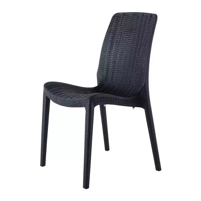 4 Chaises de salle à manger empilables en rotin Rue - Lagon