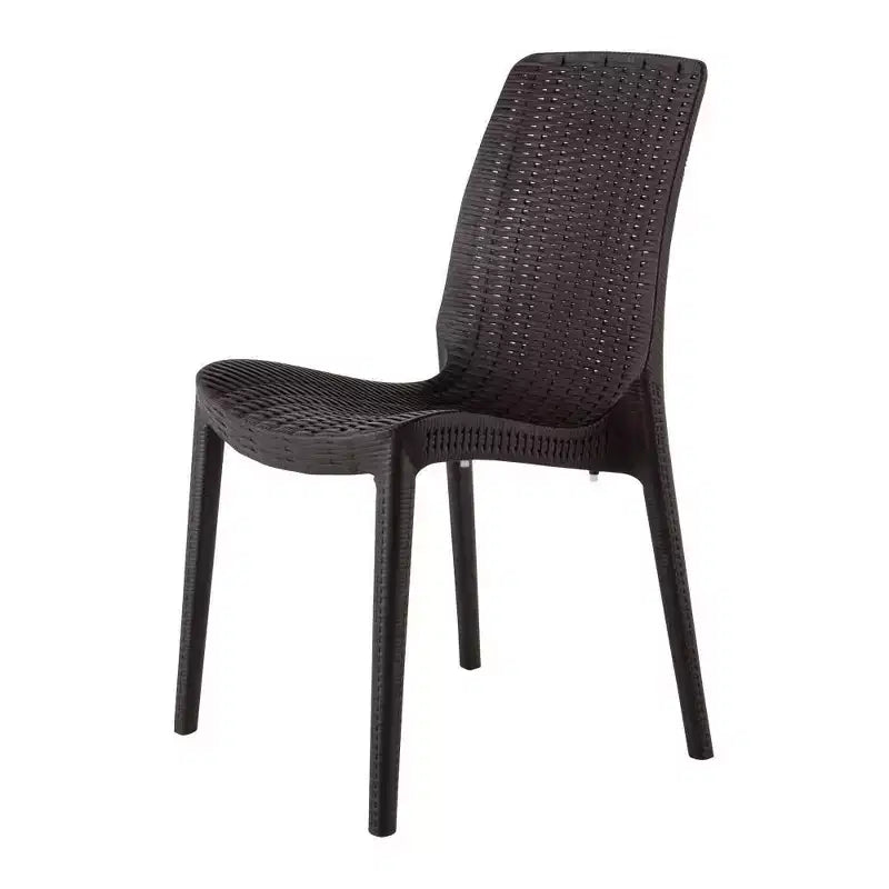 4 Chaises de salle à manger empilables en rotin Rue - Lagon