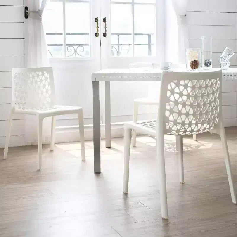 2 chaises de salle à manger empilables Milan - Lagon