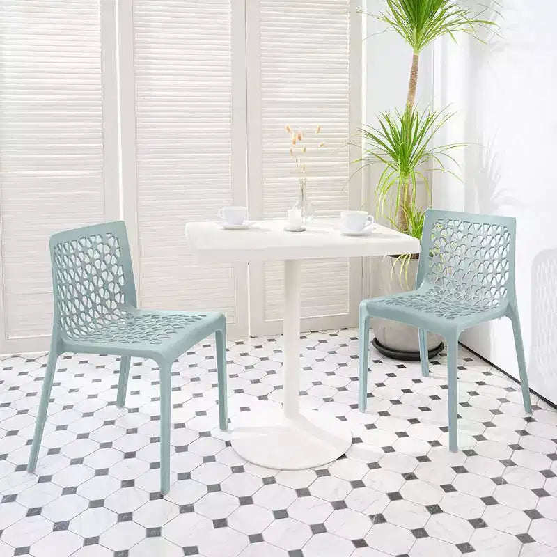 2 chaises de salle à manger empilables Milan - Lagon