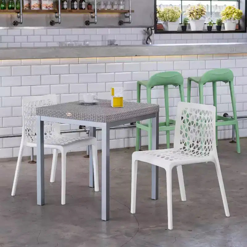 2 chaises de salle à manger empilables Milan - Lagon