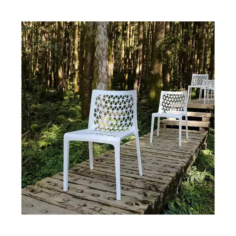 2 chaises de salle à manger empilables Milan - Lagon