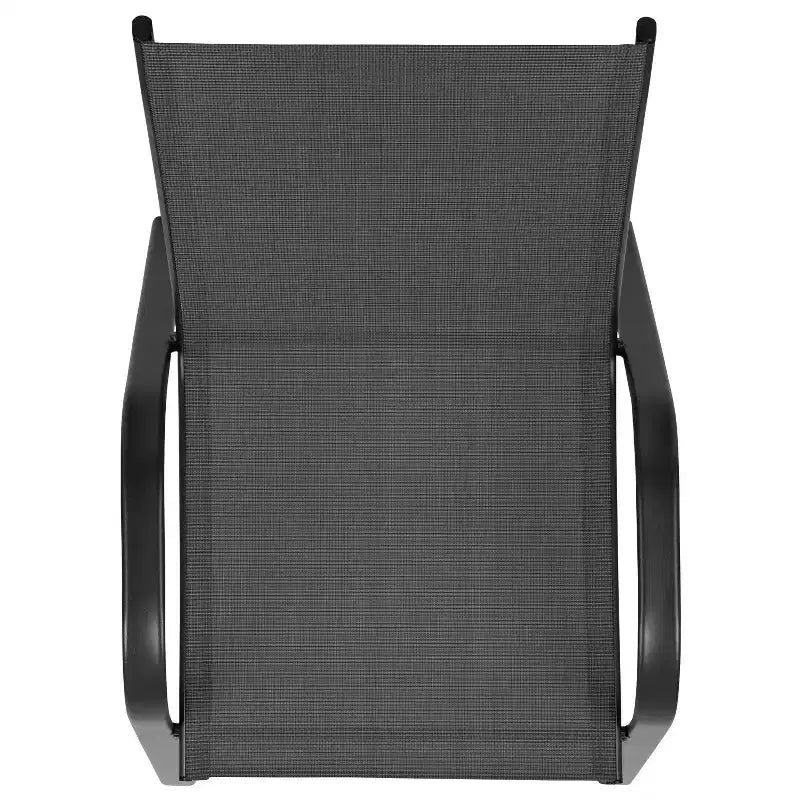 Lot de 4 chaises empilables d'extérieur Flash Furniture de la série Brazos avec matériau Flex Comfort et cadre en métal