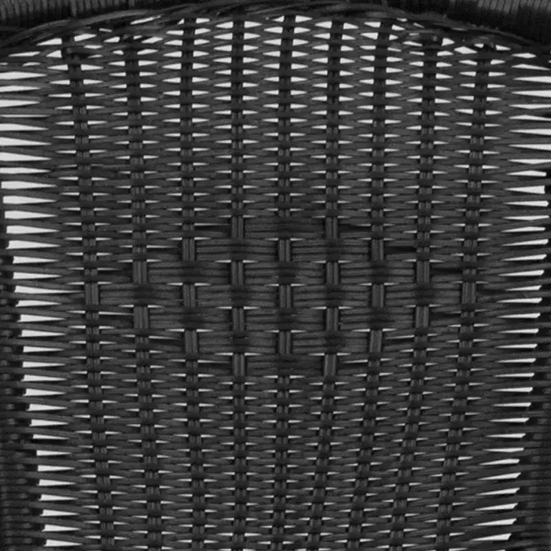 Flash Furniture Lila Lot de 4 chaises empilables en rotin pour restaurant, intérieur/extérieur