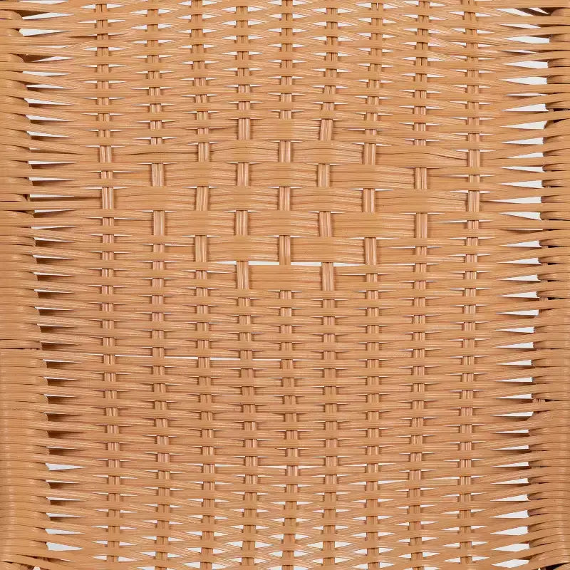 Flash Furniture Lila Lot de 4 chaises empilables en rotin pour restaurant, intérieur/extérieur