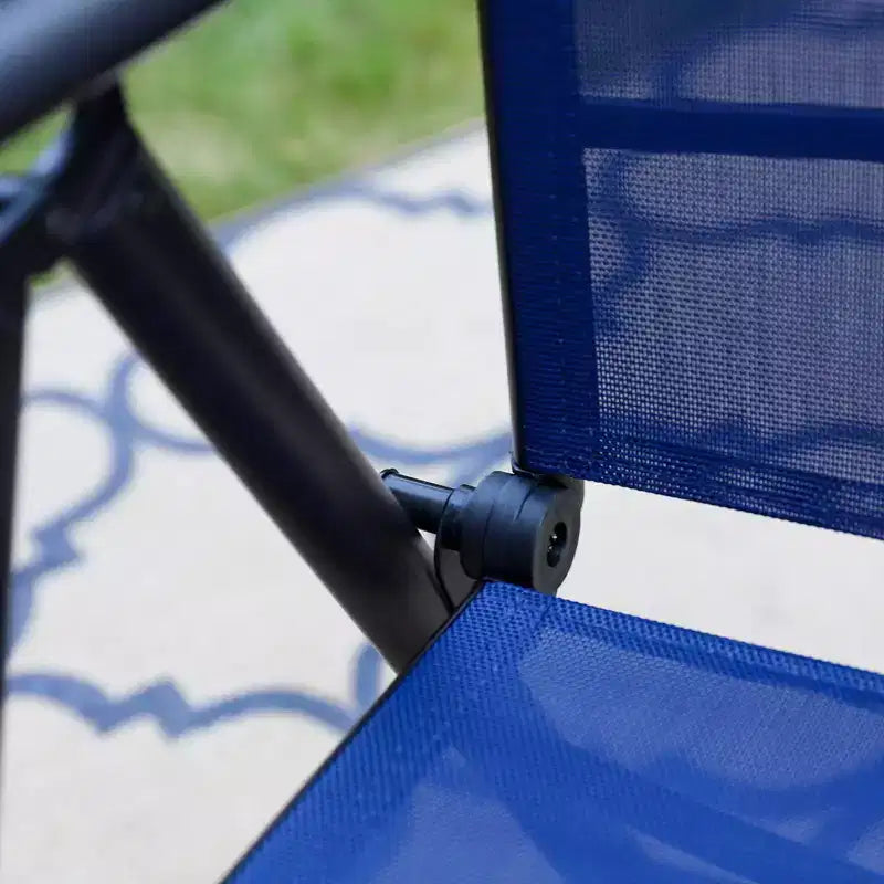 Fauteuils de jardin 2 places Captiva Designs 7 positions à dossier haut et cadre en aluminium