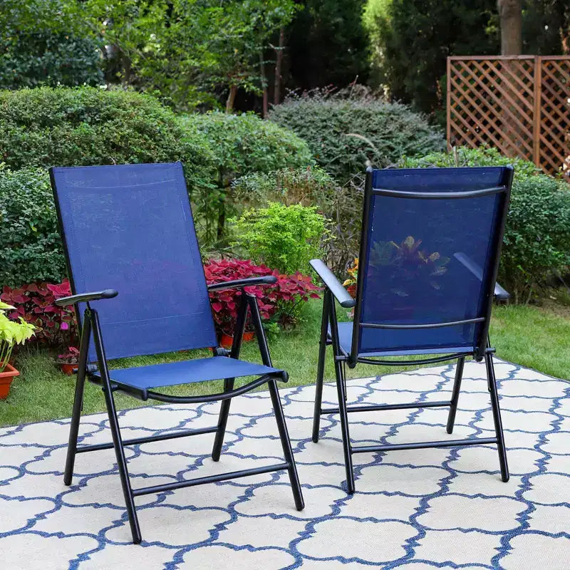 Fauteuils de jardin 2 places Captiva Designs 7 positions à dossier haut et cadre en aluminium