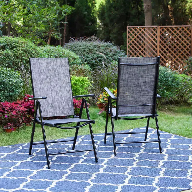 Fauteuils de jardin 2 places Captiva Designs 7 positions à dossier haut et cadre en aluminium