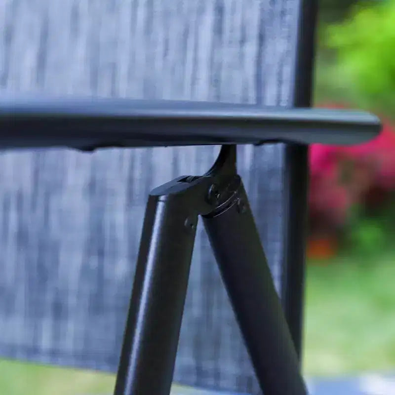 Fauteuils de jardin 2 places Captiva Designs 7 positions à dossier haut et cadre en aluminium