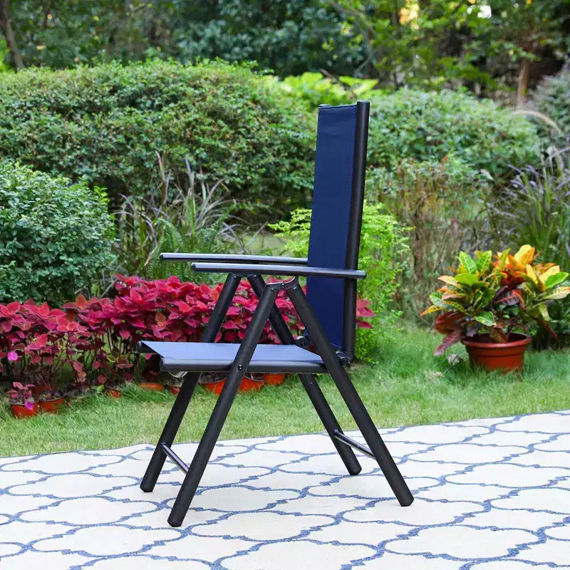 Fauteuils de jardin 2 places Captiva Designs 7 positions à dossier haut et cadre en aluminium