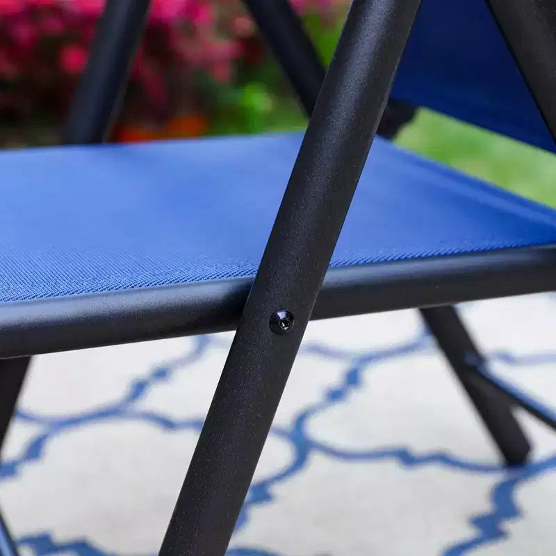 Fauteuils de jardin 2 places Captiva Designs 7 positions à dossier haut et cadre en aluminium