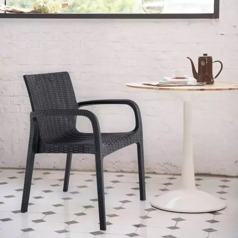 Koppla Chaises de jardin empilables en rotin 2 pièces - Lagon